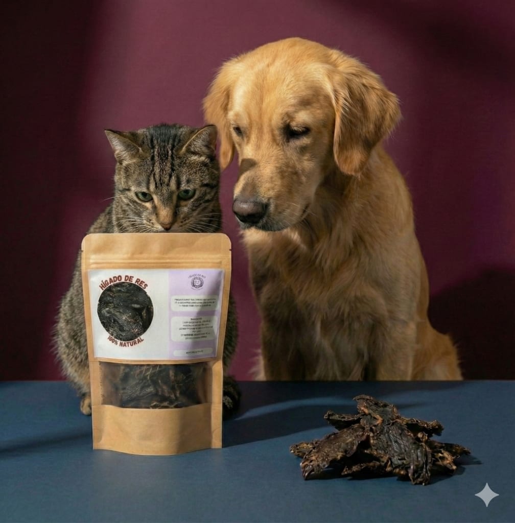 Hígado de Res Deshidratado | Snack Artesanal de Grado Humano | Receta de Autor Gourmet KittyScratch