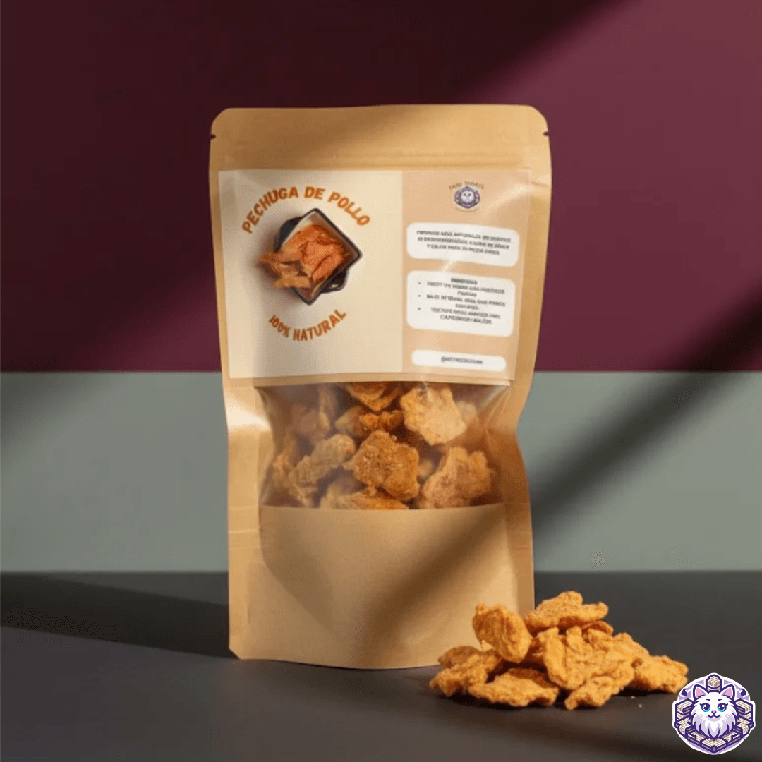 Pechuga de Pollo Deshidratada | Snack Artesanal de Grado Humano | Receta de Autor Gourmet KittyScratch