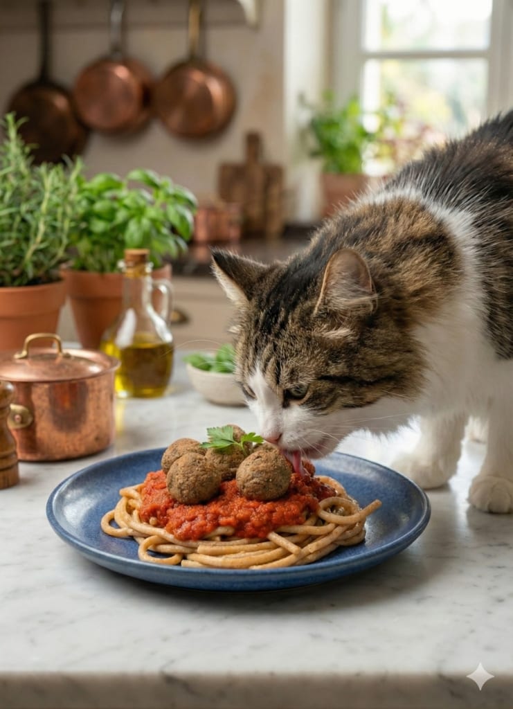 Spaghetti con Albóndigas Gourmet | Alta Gastronomia para Mascotas | Receta de Autor Gourmet KittyScratch
